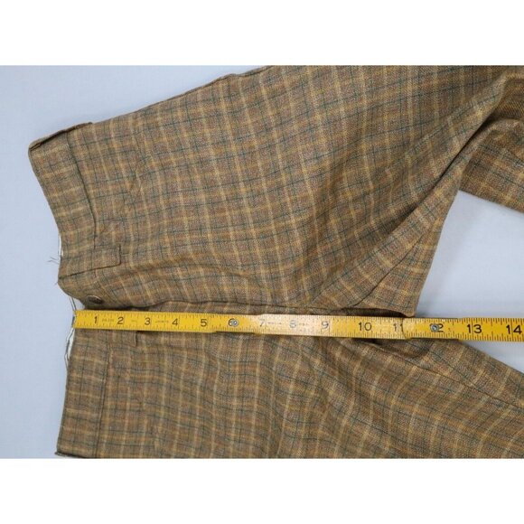 Lot 2‎ New Vintage Flare Leg Pants Boys Sz 16 26x28 Deadstock 70s USA Made Plaid - Picture 8 of 10